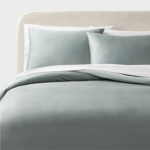 THRESHOLD NWT TENCEL™ cooling Duvet Cover and Sham Set Sage Green -king